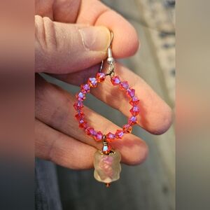 Pink Crystal Earrings